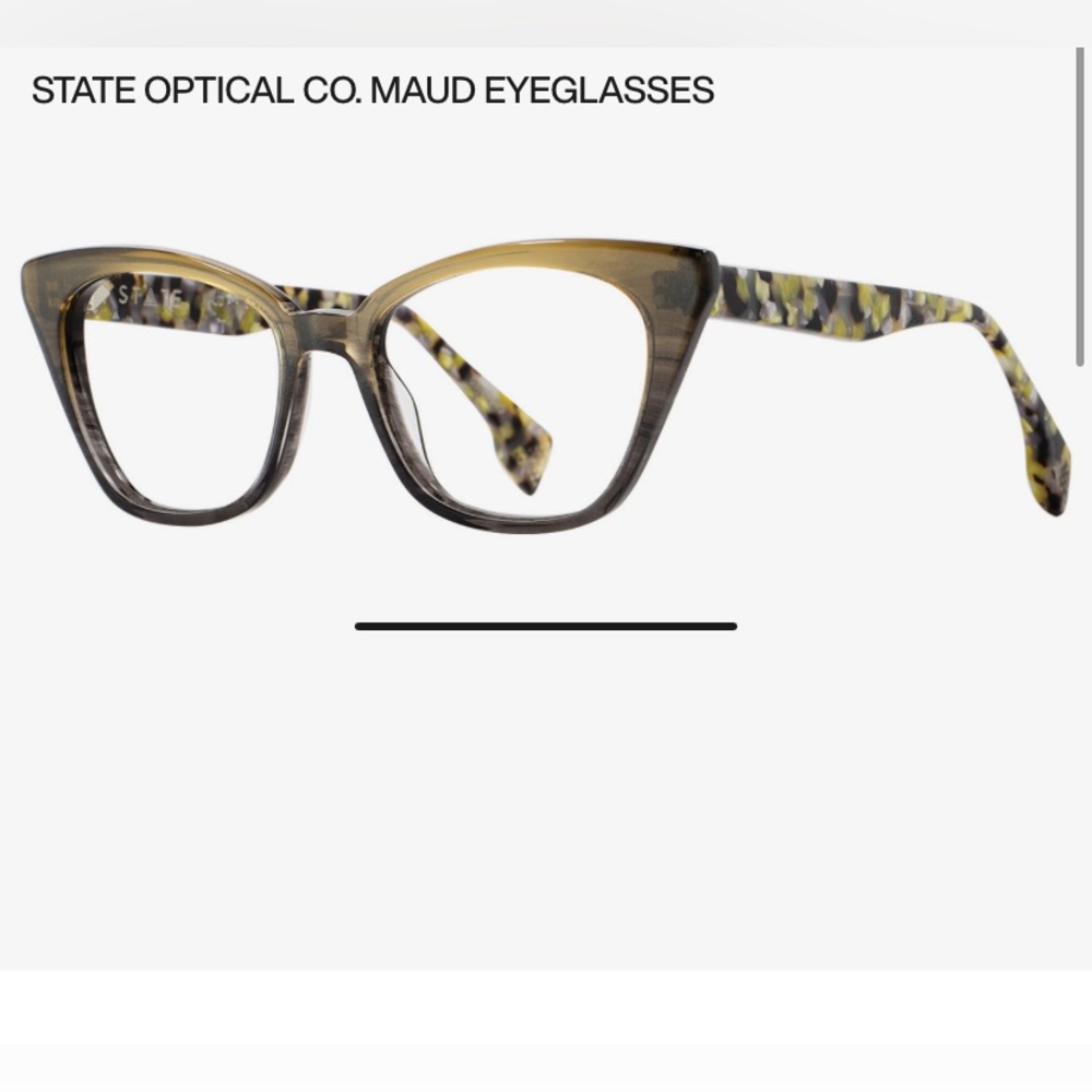 $362 State Optical Co. Maud Eyeglass Frames in Pyrite Monarch Rare!